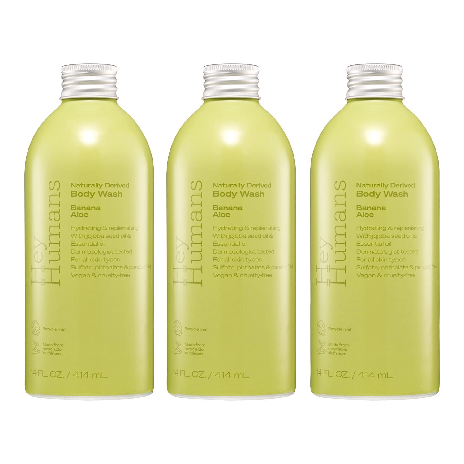 3 Pack Hey Humans Moisturizing Body Wash (3 Scents)