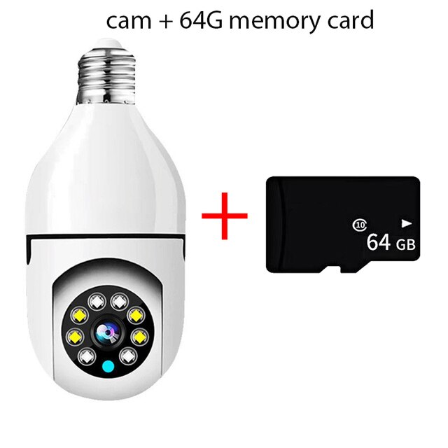 5G Bulb Surveillance Camera with 32 GB SD Card