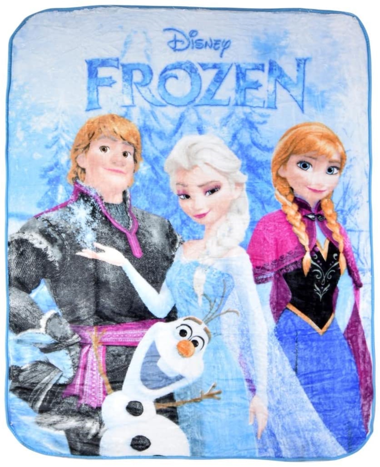 New Premium Disney ""Frozen Fun"" Royal Rachel Plush Throw Blanket 60"" X 80""