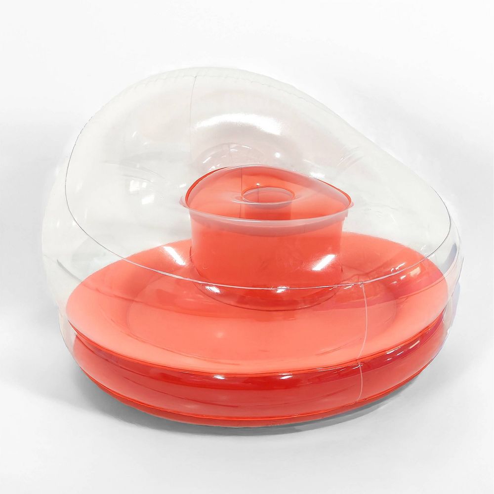 Seek Colorblock Orange Blow Up Chair