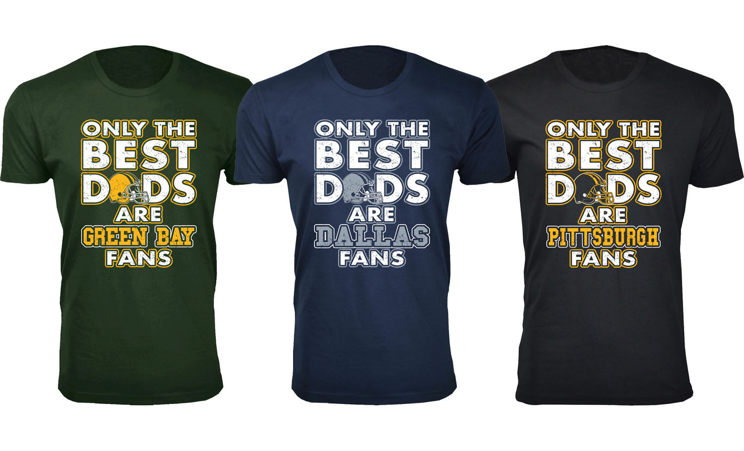 Men Only The Best Dads Football Fan T-Shirt