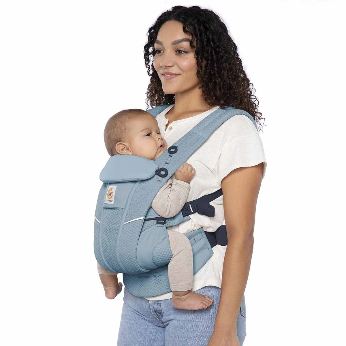 ERGOBABY ALL CARRY POSITIONS BREATHABLE MESH BABY CARRIER - SLATE BLUE