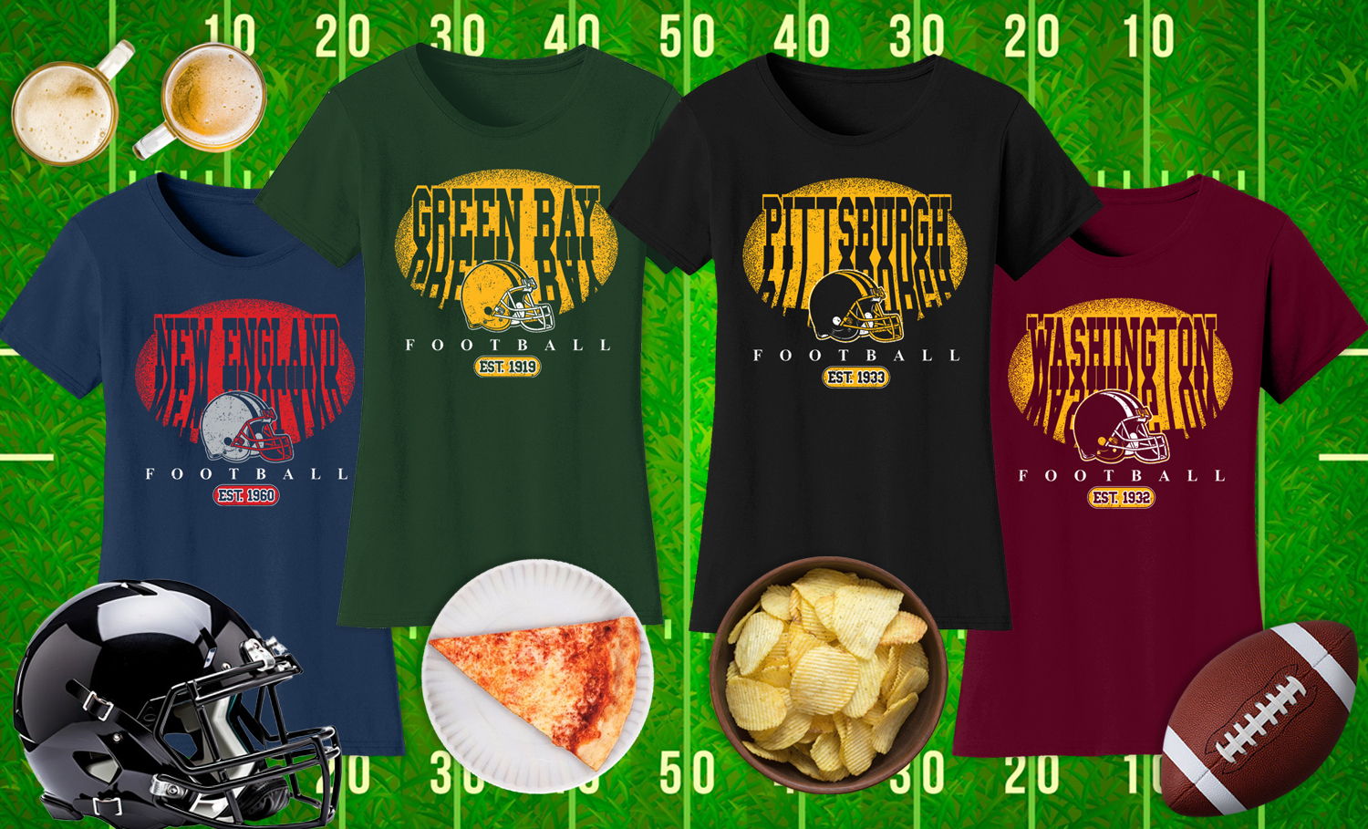 Women Football Shadow T-Shirt