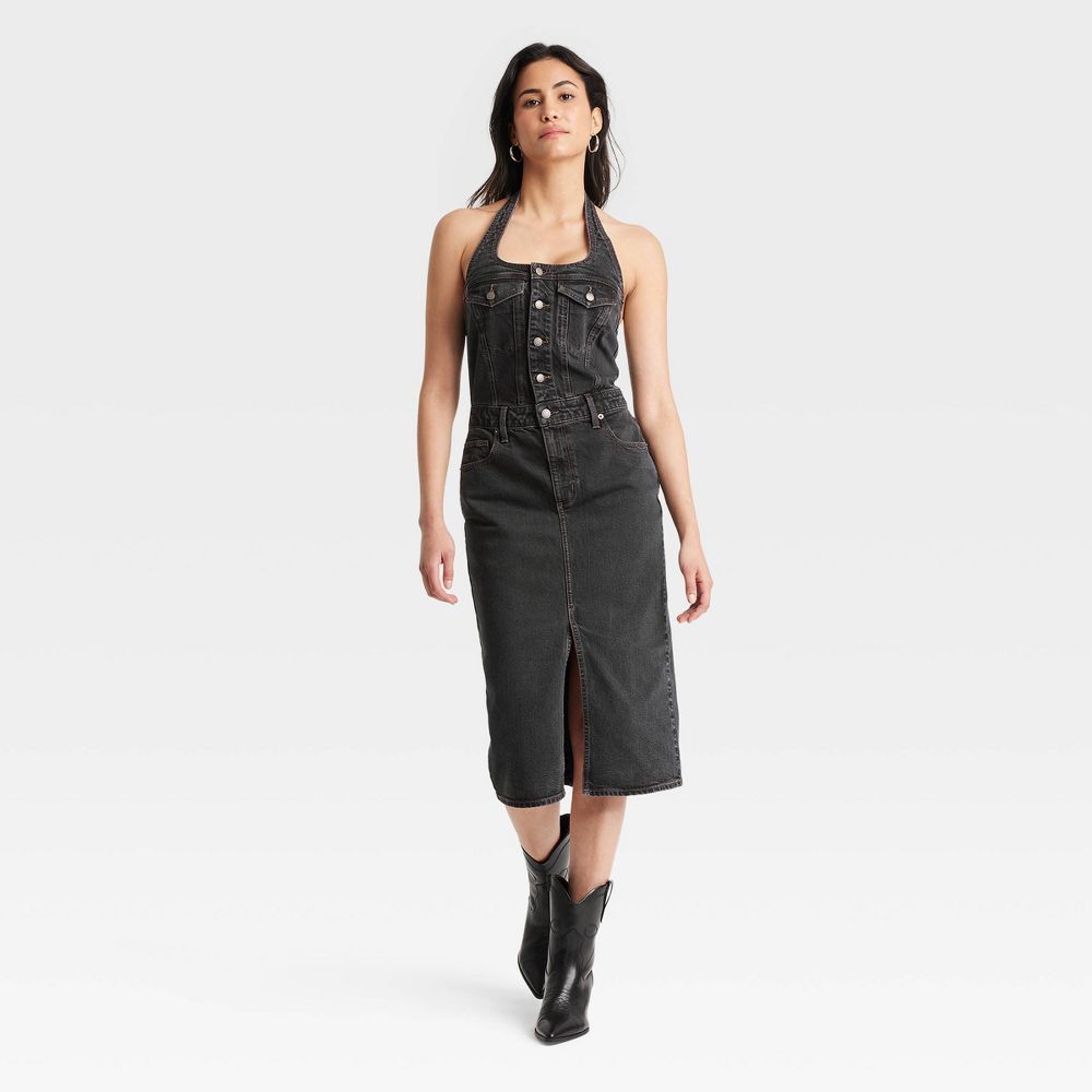 Women's Denim Midi Dress