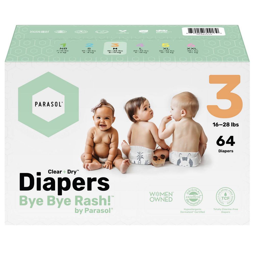 Parasol Clear+Dry Natural Disposable Diapers