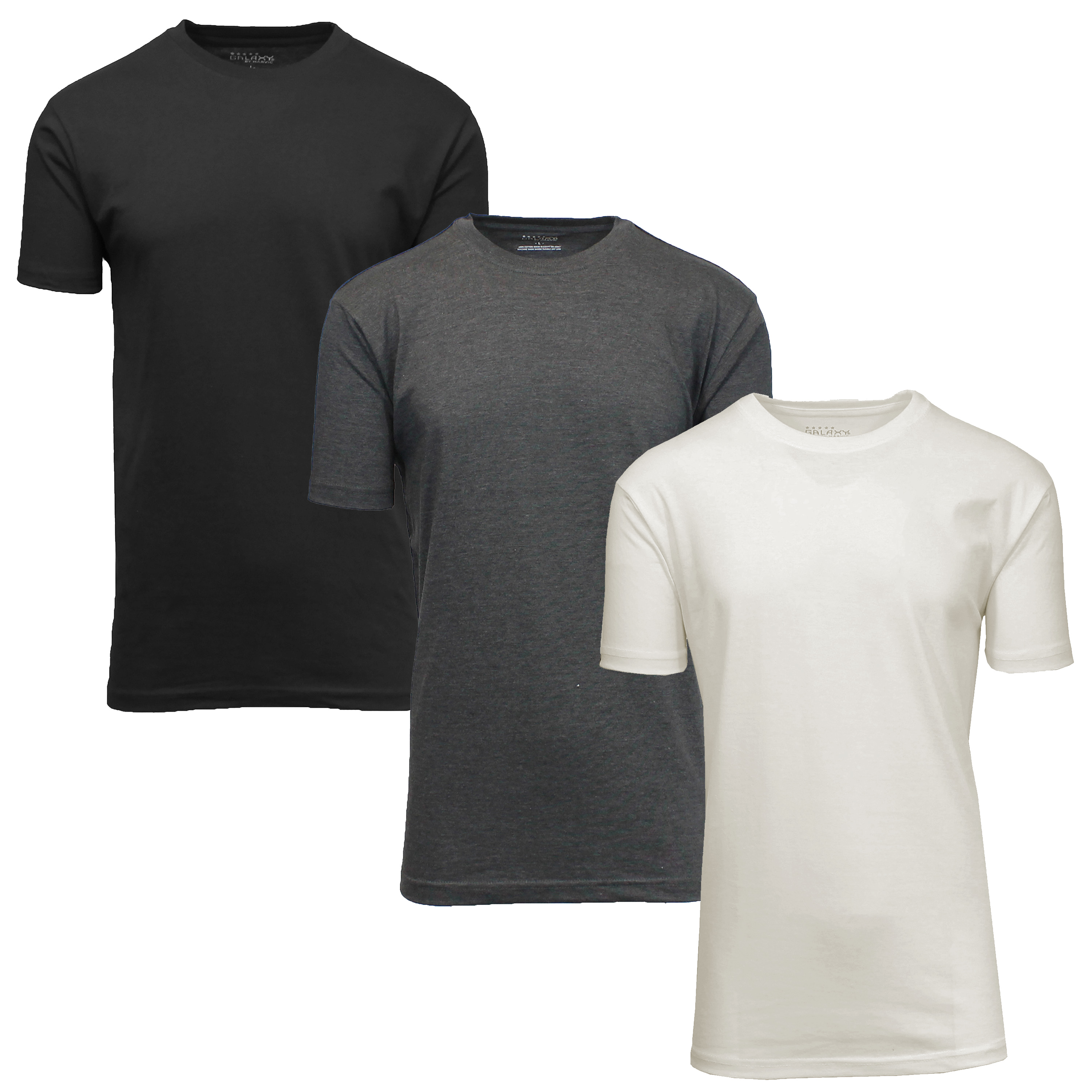 Men's 3-Pack Short Sleeve Crew Neck Classic Tee (S-3XL)