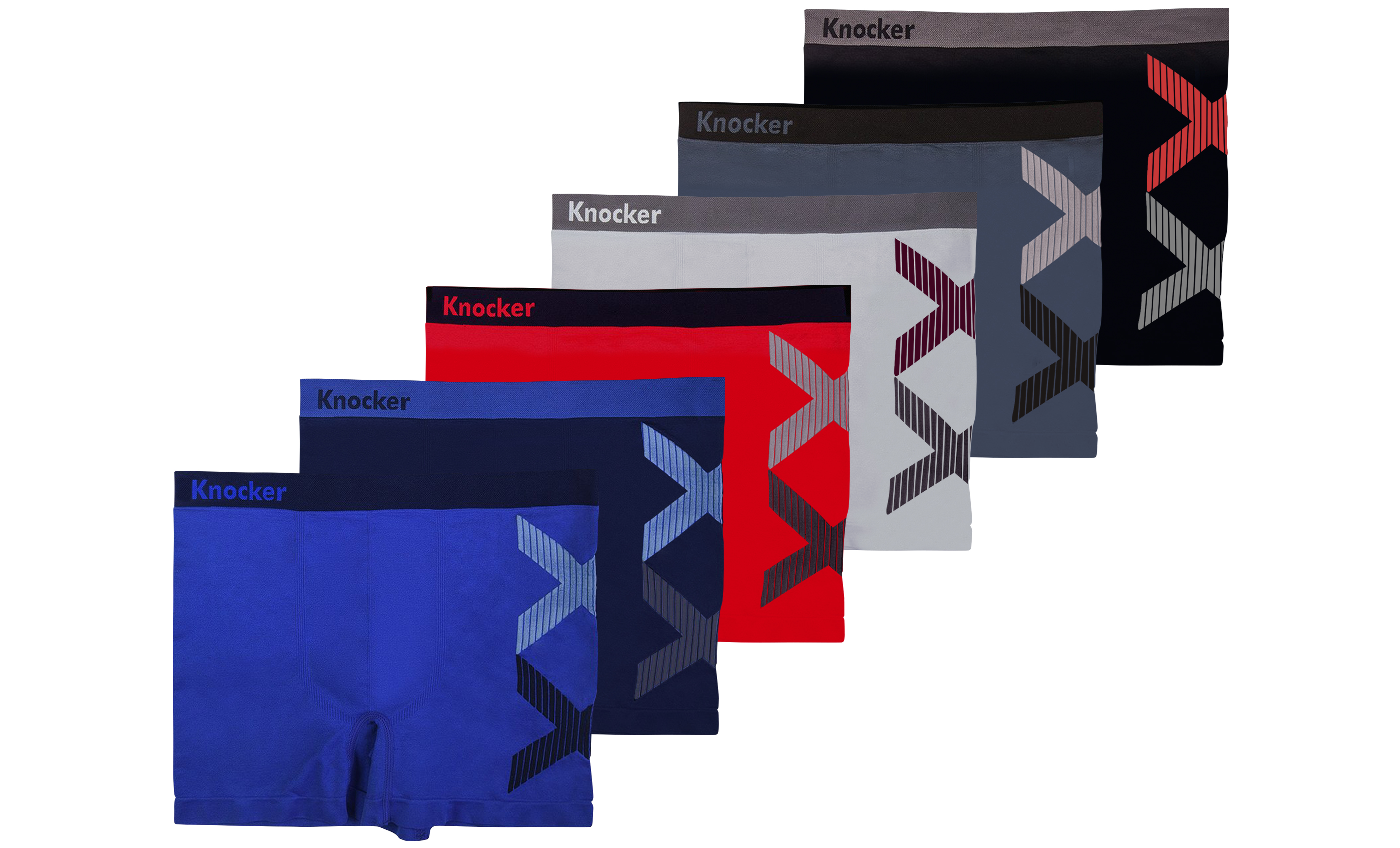 6-Pack Men's Seamless Athletic Boxer Briefs