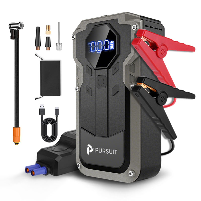 Powerful Car Jump Starter – 2000A Peak, Starts 6.0L Gas / 2.0L Diesel Engines,High Quality Battery With LED Screen