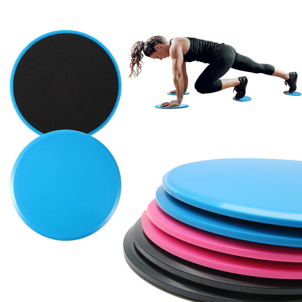 2x Gliding Discs Core Sliders Exercise Abdominal Strength Stability Fitness