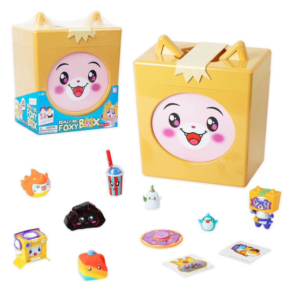 LankyBox Really Big Foxy Mystery Box Set (): Includes Plush Stickers & Figu