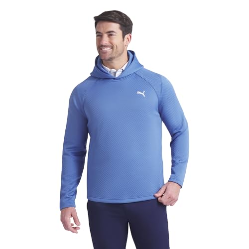 631239 PUMA MENS PEBBLE HOODIE BLUE HORIZON SIZE MEN M - New
