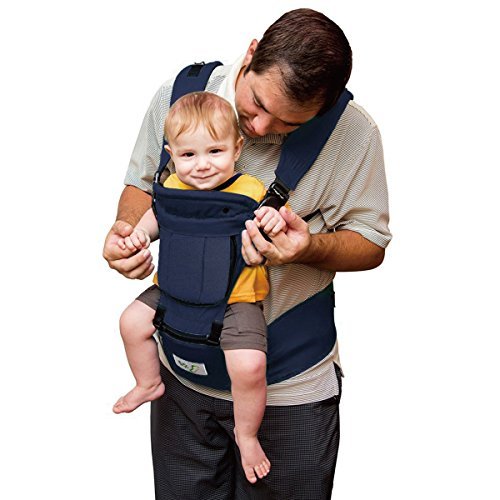 Ergonomic Multifuctional Baby Carrier with Hip Seat Complete All Seasons, Adjustable & Removable Baby Holder Backpack with Baby Hood  (Navy)