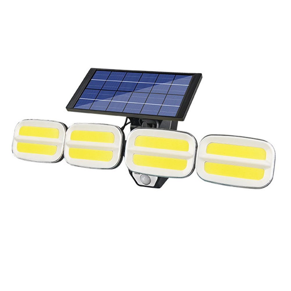 4 Head Adjustable Security Solar Lights Outdoor 240 COB Solar Motion Sensor Lights