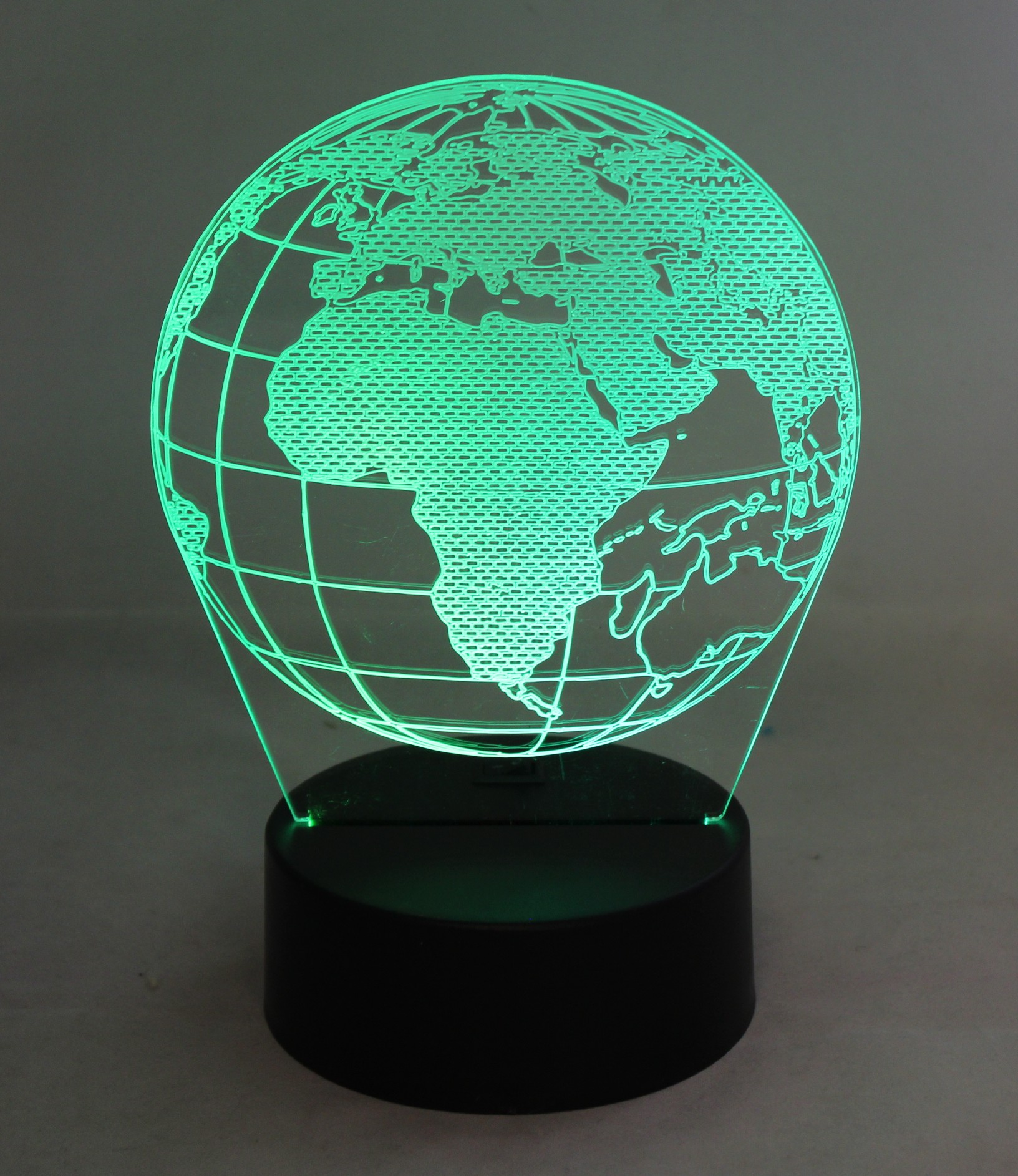 3D World Globe LED Light 7 Color Changing Table Lamp Night Light