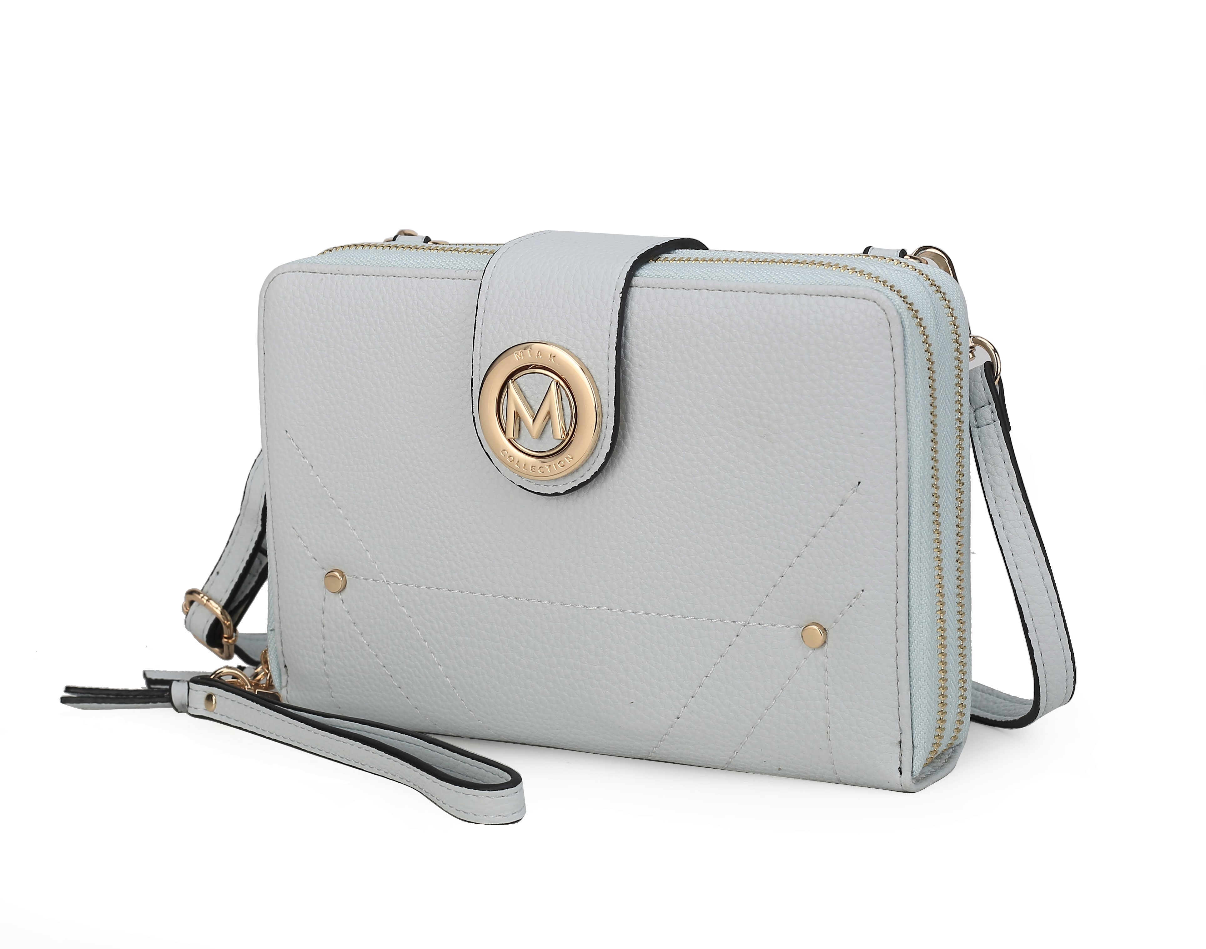 MKF Collection Sage Cell-phone - Wallet Crossbody Bag with Optional Wristlet by Mia K