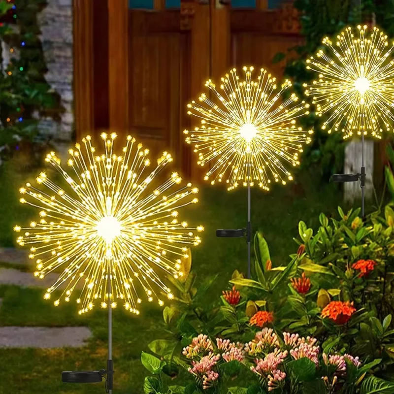 150 LED Solar Firework Lights Outdoor