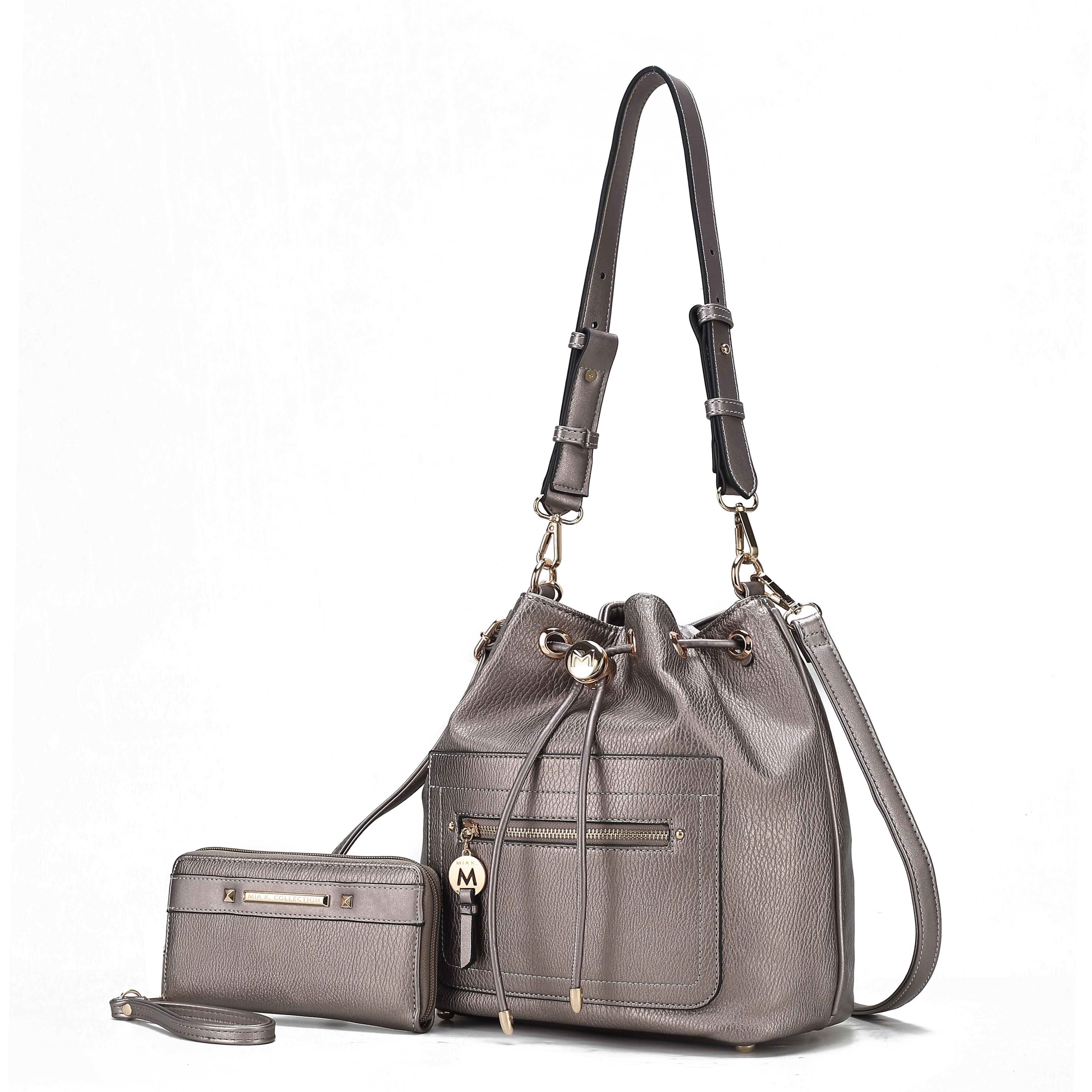 MKF Collection Larissa Women’s Bucket Bag with Wallet by Mia K