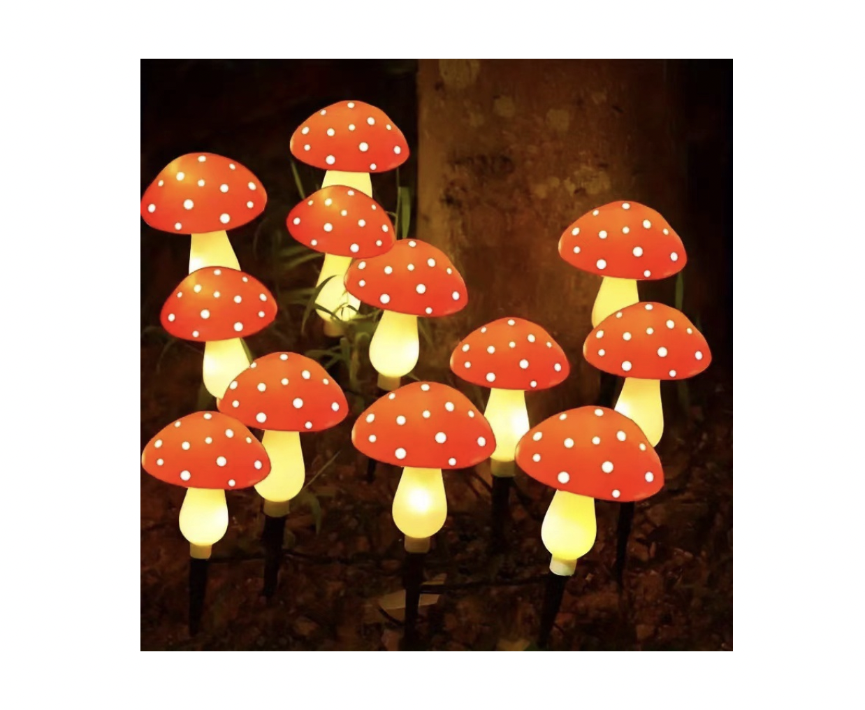 Solar Powered Mushroom Garden Lights
