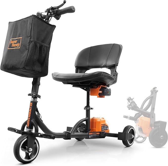 SuperHandy 3 Wheel Mobility Scooter Electric Powered Lightest GUT112 - ORANGE