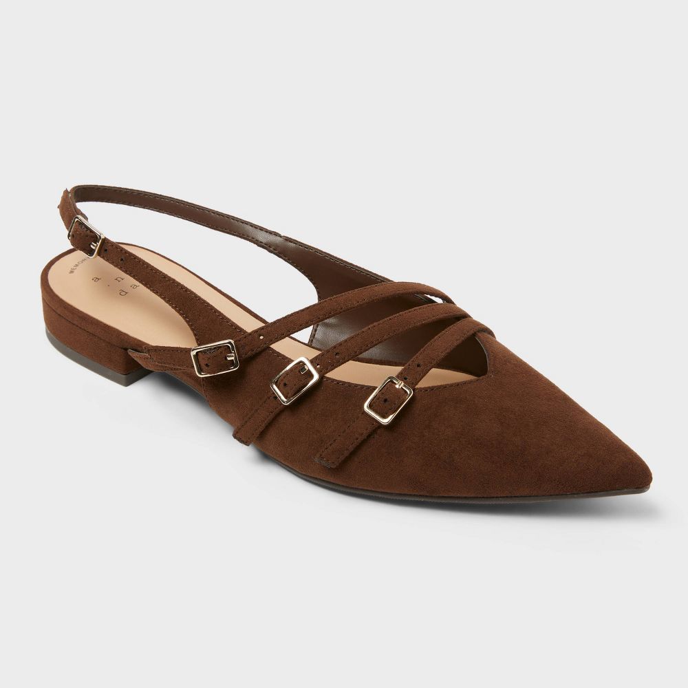 Women's Twiggy Multi Buckle Mini Heel Flats with Memory Foam Insole - A New