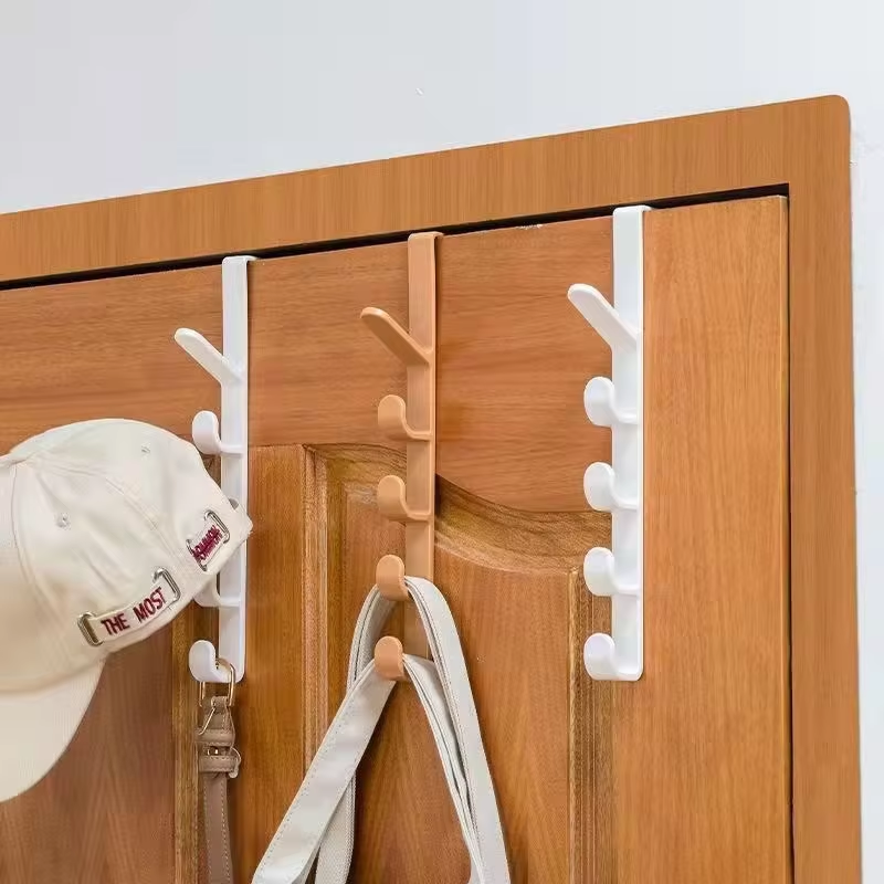 1PC Random Color Multifunctional Fivesegment Hook Portable Coat Hook Door Towel Hook Free Punching Seamless Hook