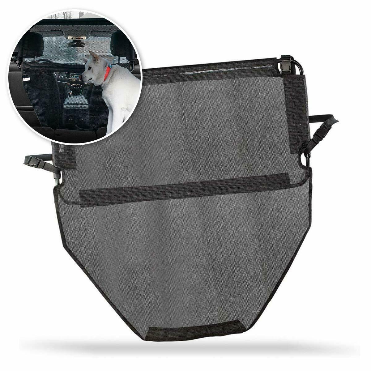 Zone Tech Car Pet Full Mesh Barrier Cover Cage Large Padded With Steel