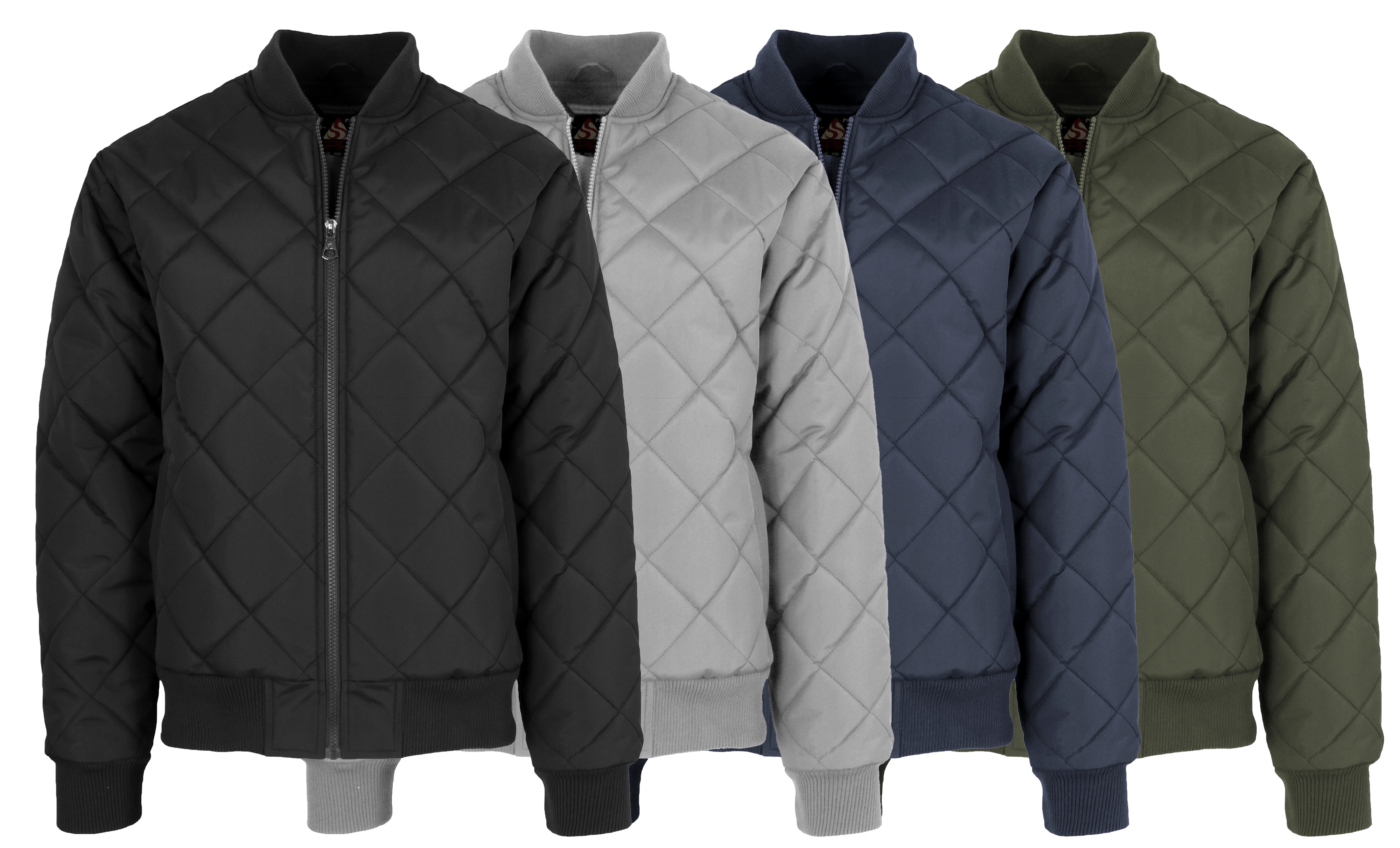 Men's Heavyweight Quilted Bomber Jacket (Sizes, S-2XL)