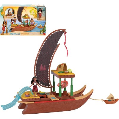 Disney Moana 2 Moana's Adventure Canoe Playset with Small Doll & Accessorie