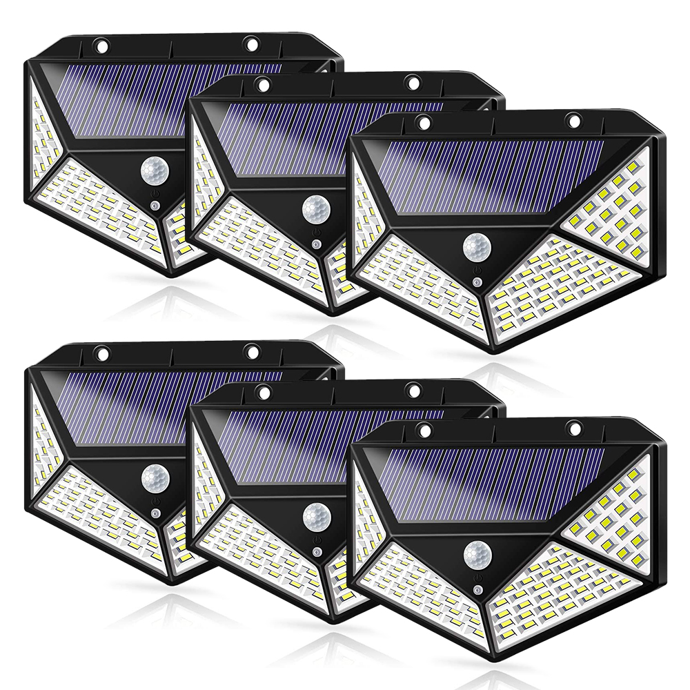 6 Pack: Solar Lights Outdoor Waterproof Lights Wireless Motion Sensor Light
