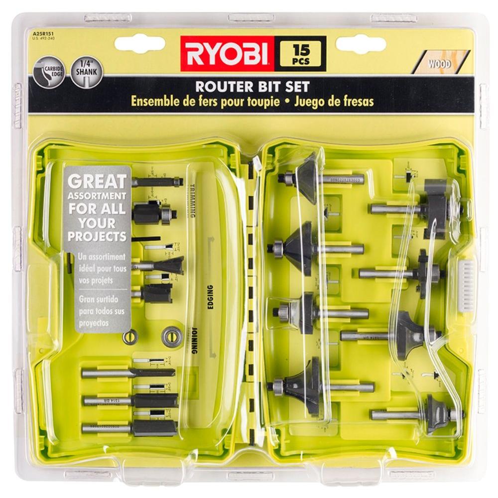 Ryobi Router Bit Set (15-Piece)