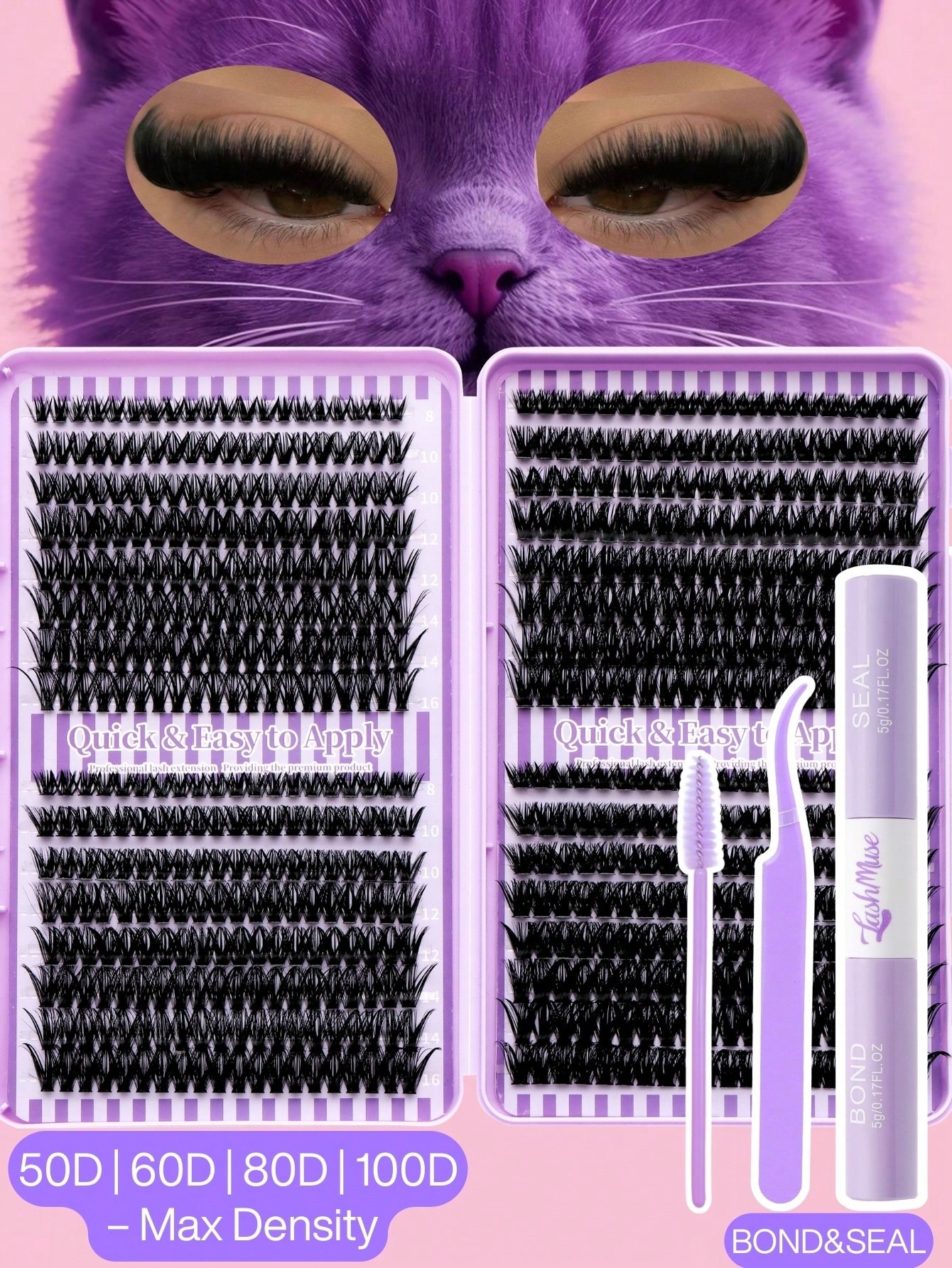 640 Pieces DIY Individual Eyelash Extension Kit
