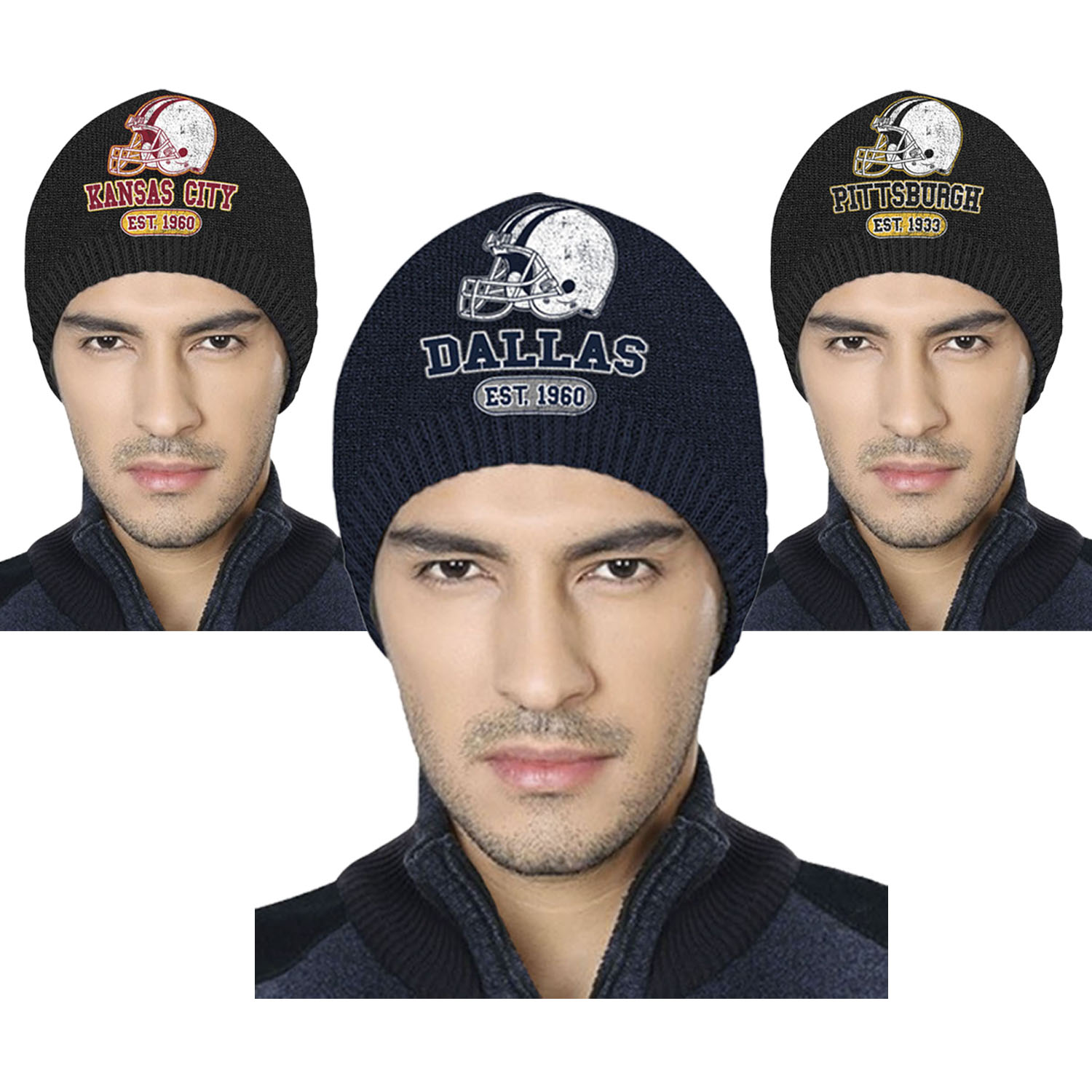 Men's Game Day Football Beanies Winter Hats