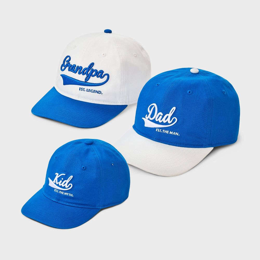 Men's 3pk Father's Day Baseball Hat - Goodfellow & Co Blue - Open Box