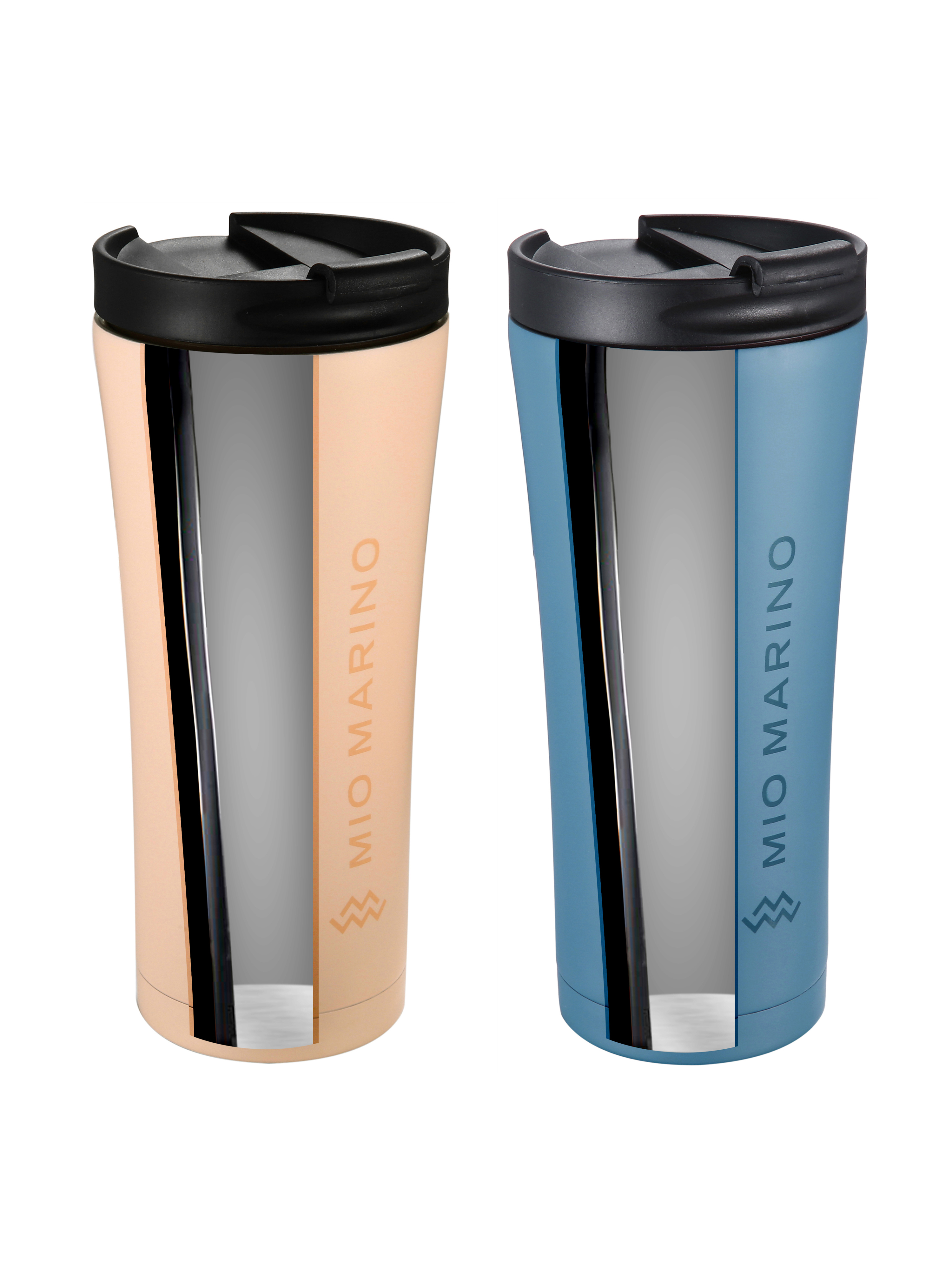 2-Pack: His and Her 16oz Insulated Stainless Steel Travel Mug