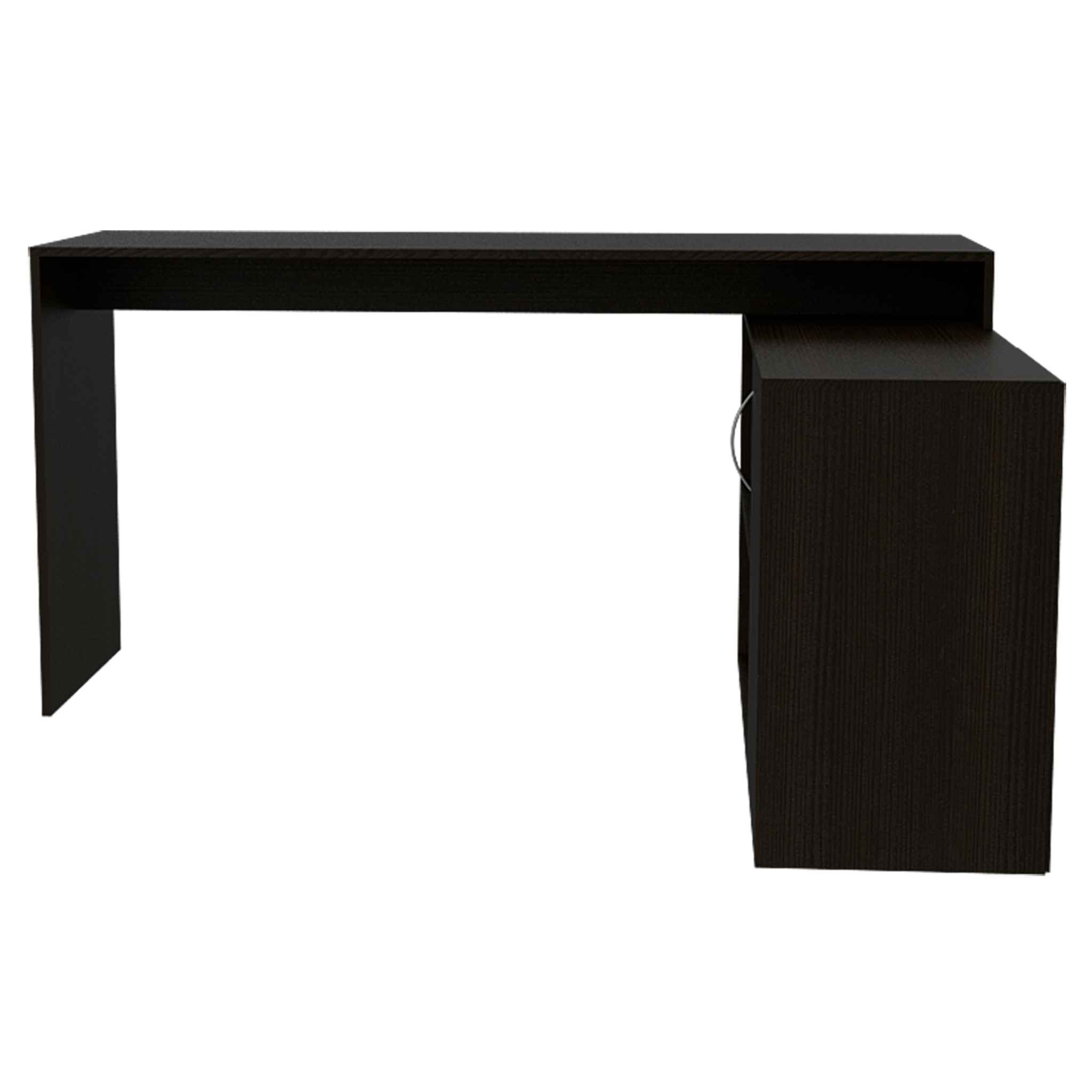 FM FURNITURE Dallas L-Shaped Home Office Desk, With Two Shelves, 1 Drawer