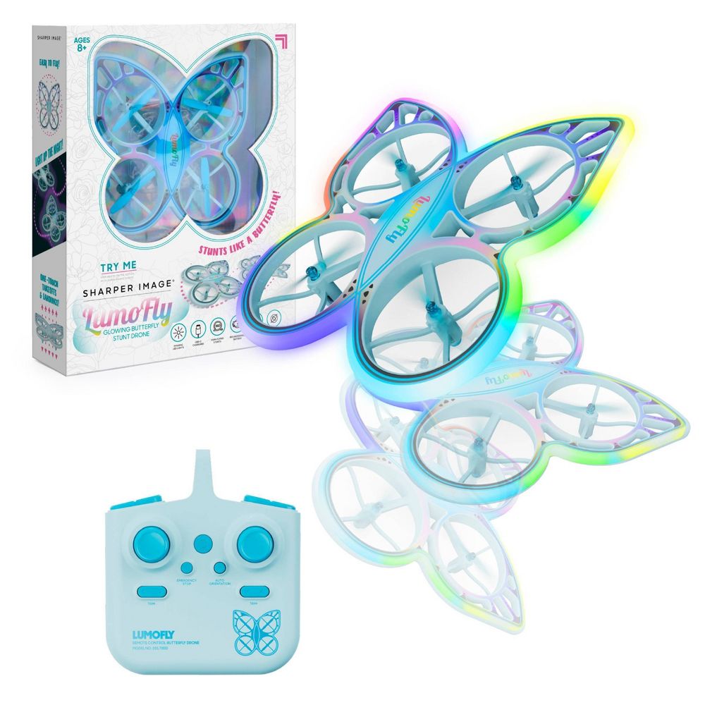 Sharper Image Drone Lumo Fly - Purple/Pink - Open Box