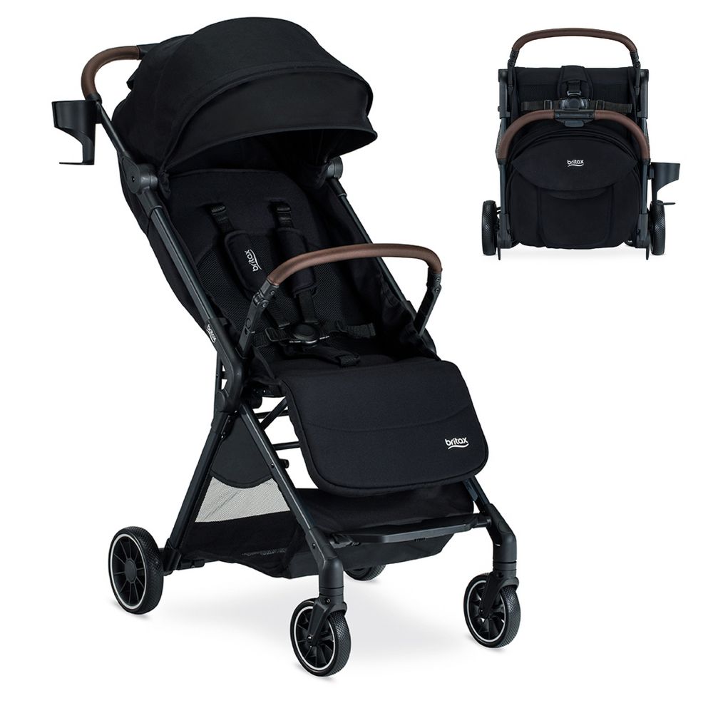 Britax Juniper Compact Stroller, Lightweight Fold-and-Go Design - Raven Bla
