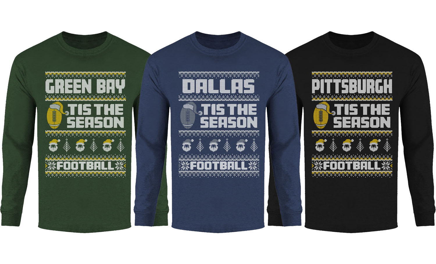 Men's Football Christmas Ugly Sweater Long Sleeve Shirt