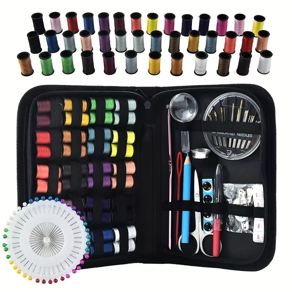 Sewing Kit, Zipper Portable Mini Sewing Kits for Adults, Kids, Traveler, Beginner, Emergency, Family Repair, Sewing Supplies