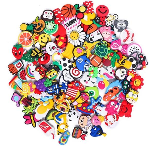 100-Pack Assorted Shoe Charms for Shoe & Bracelet