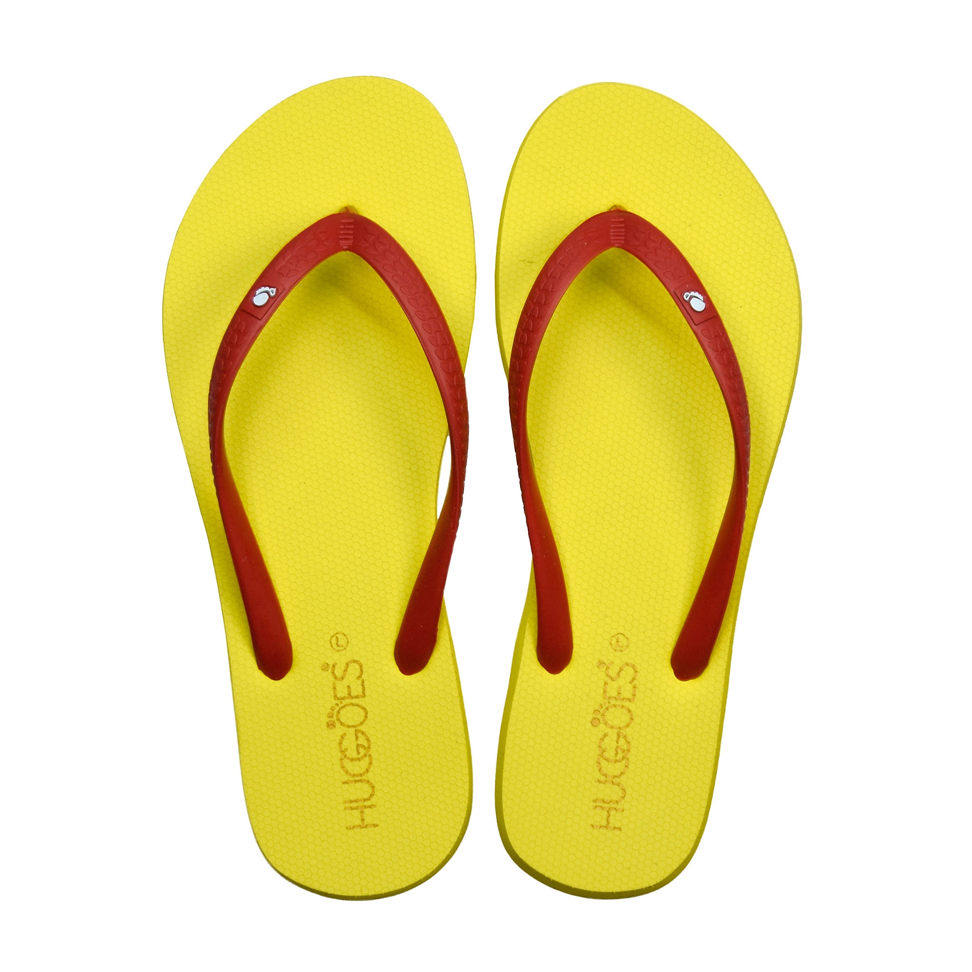 HUGGOES - Flambe Women's Natural Rubber Summer Flip-Flops