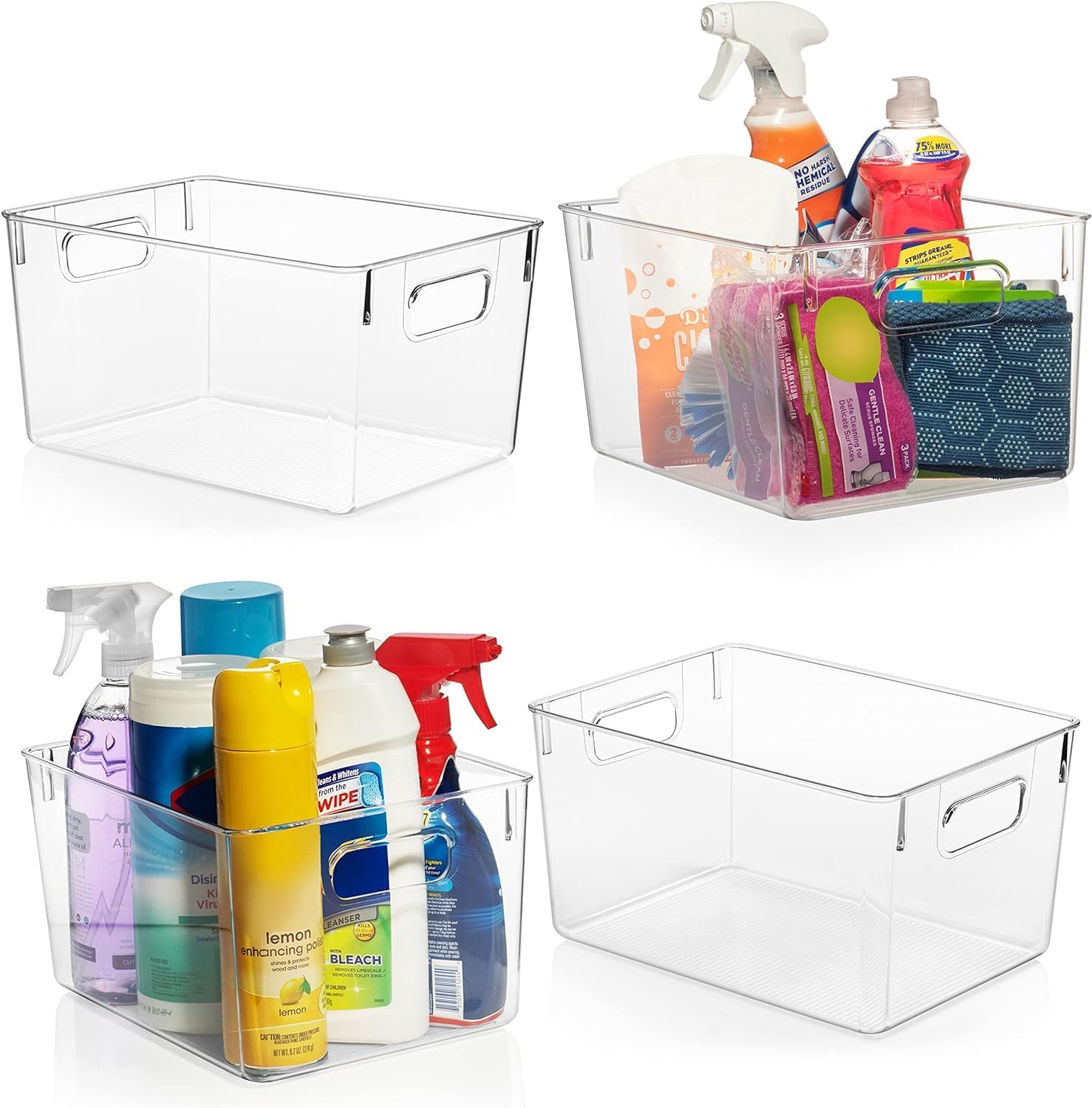 Clear Plastic Storage Bins – Pantry Organizers & Storage Containers