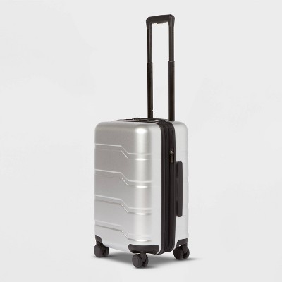 Hardside Carry On Spinner Wheels Suitcase - Silver