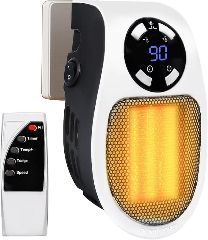 500W Space Heater - Programmable Wall Outlet