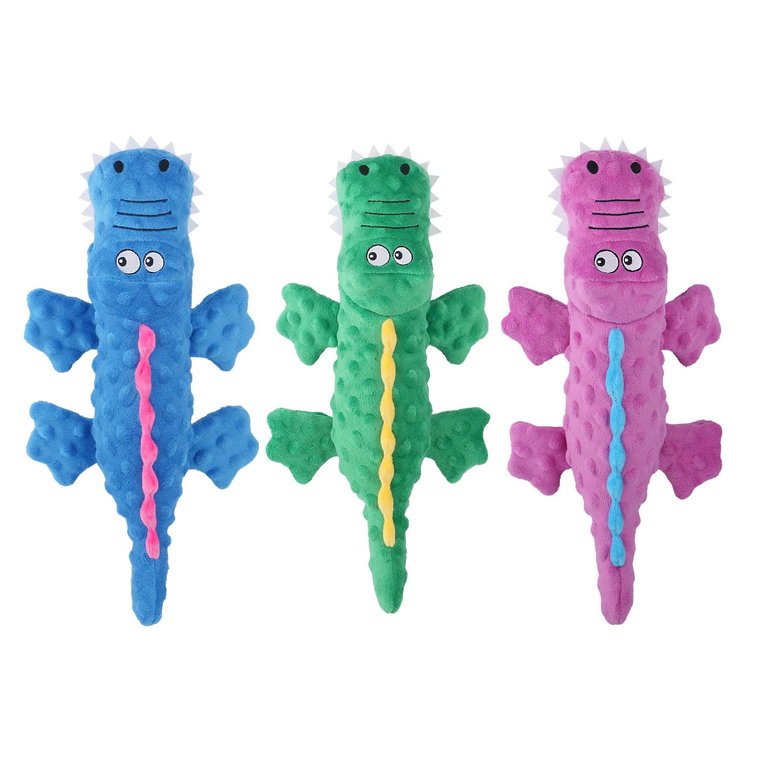 2-Pack Stuffed Crocodile Plush Squeaker Dog Toy