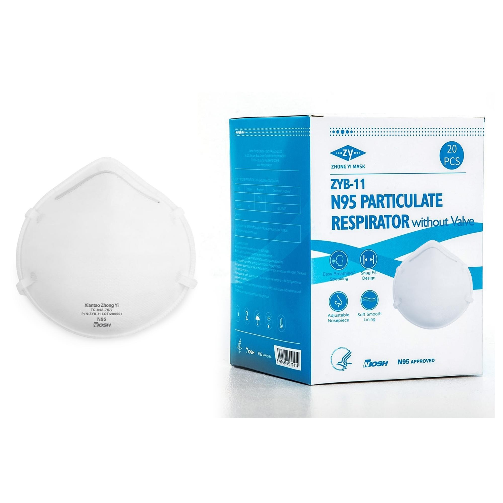 NIOSH-Approved N95 Face Mask Respirators