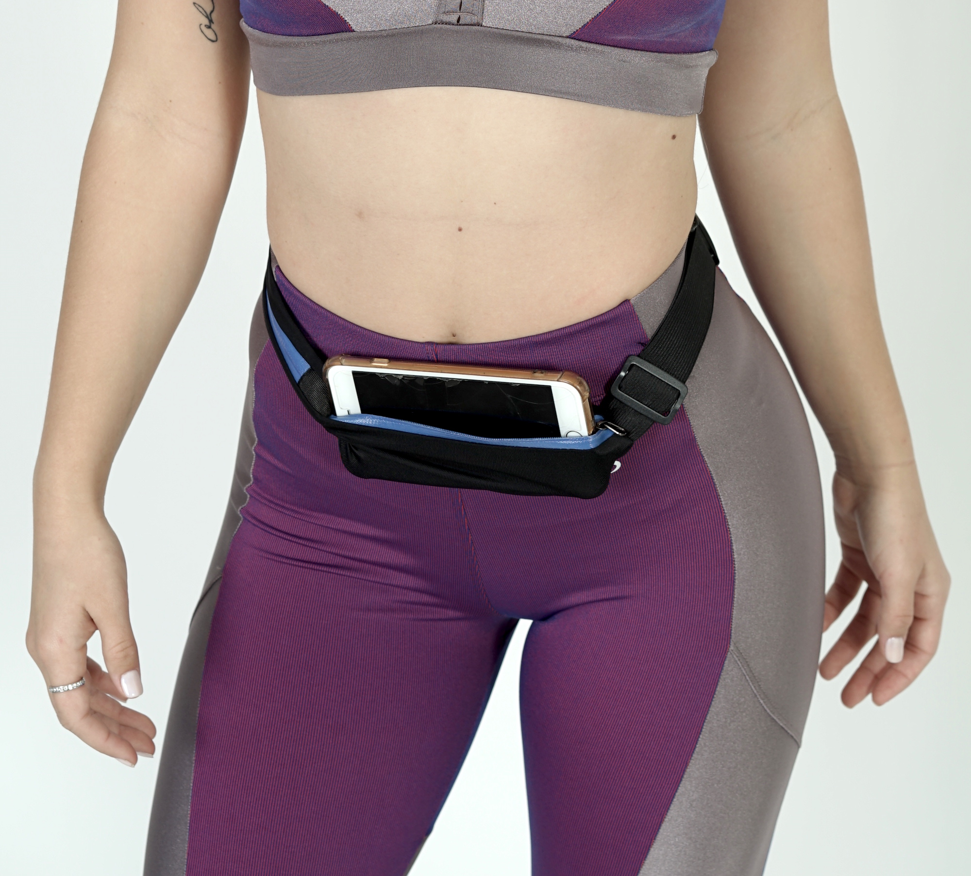 Dual Pocket Running Belt Sports and Travel Fanny Pack for Jogging, Cycling, Outdoors and Travel