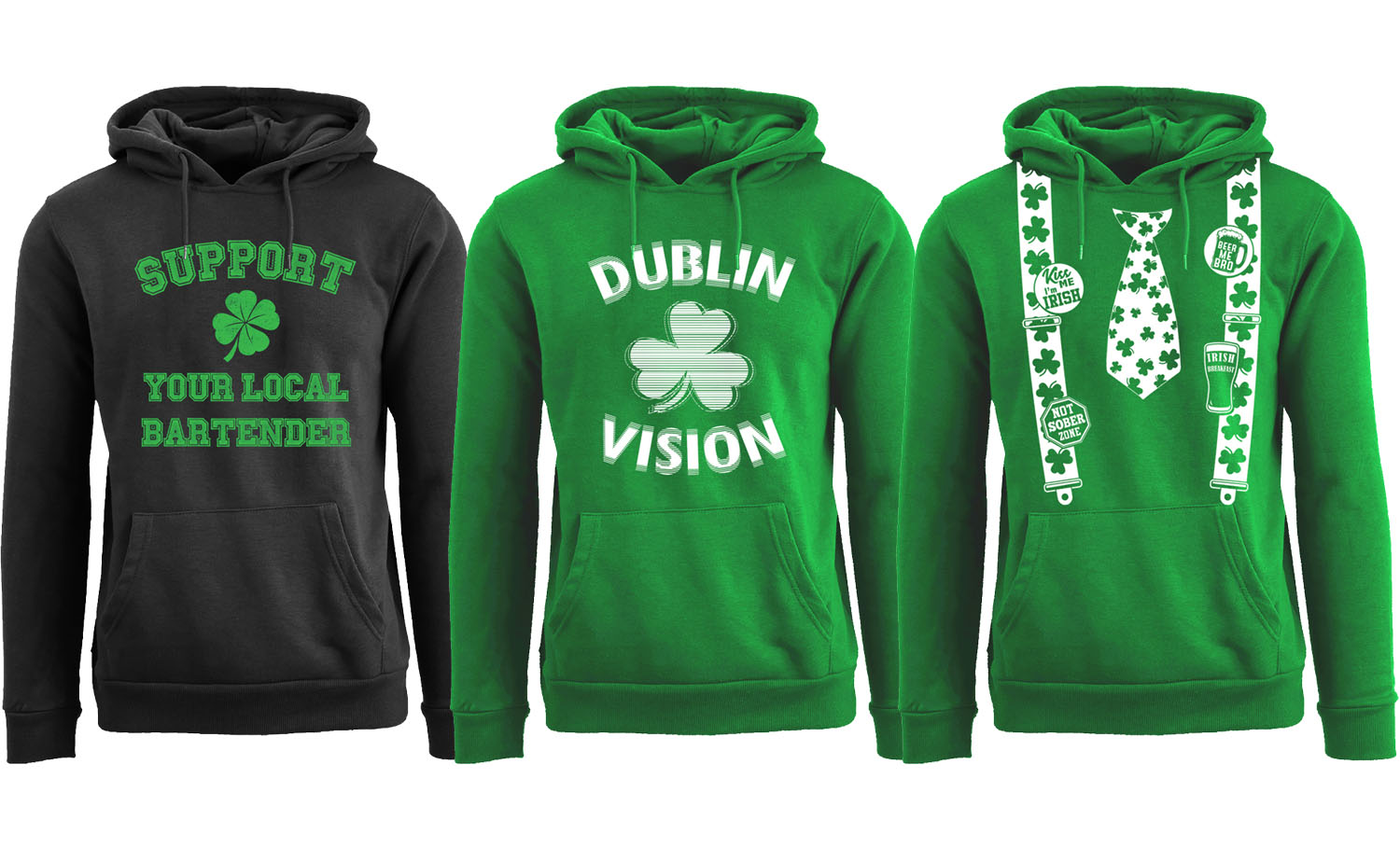 Men's Funny St. Patrick's Day Pull Over Hoodie