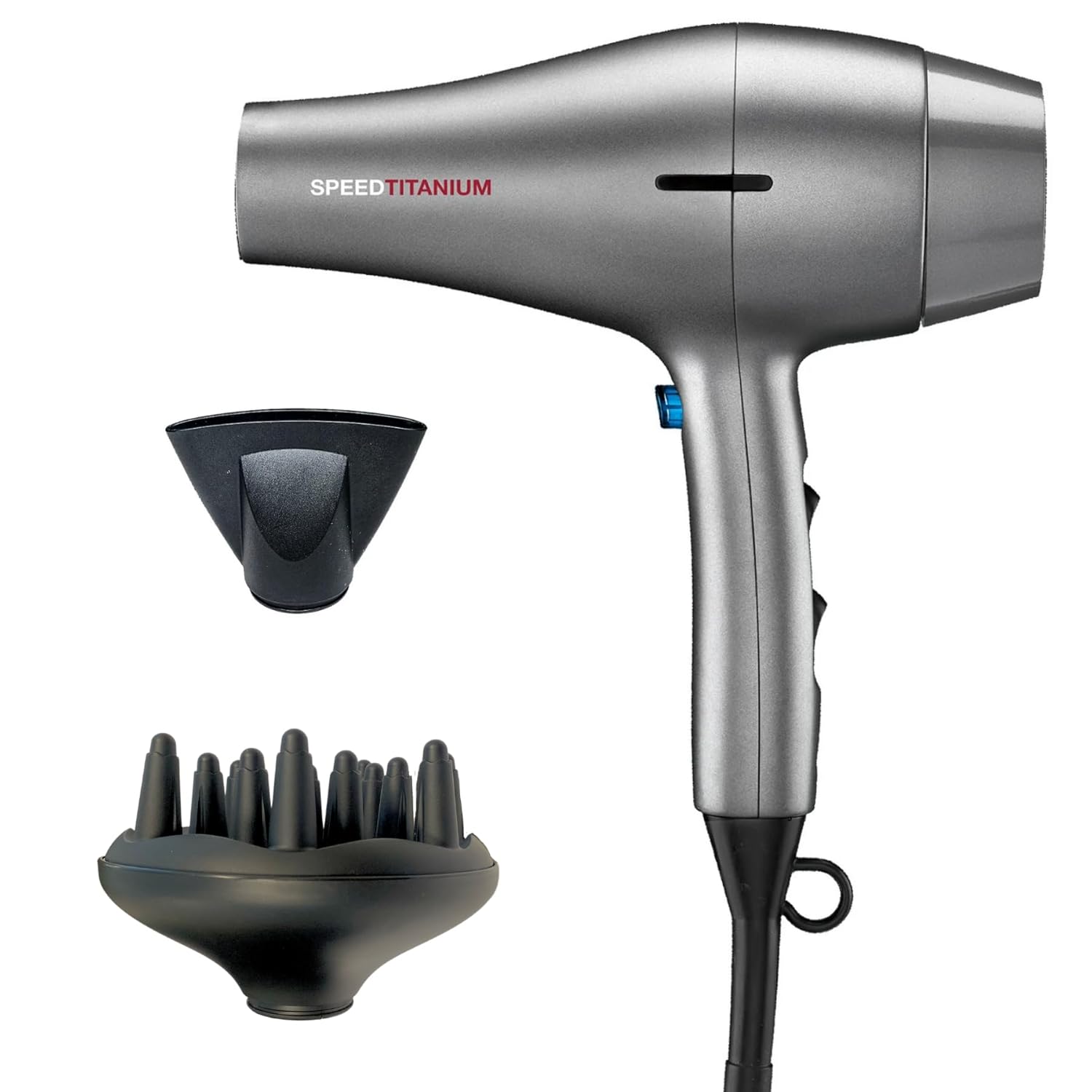 RUSK PRO Speed Titanium Hair Dryer, Ionic Generator Eliminates Frizz