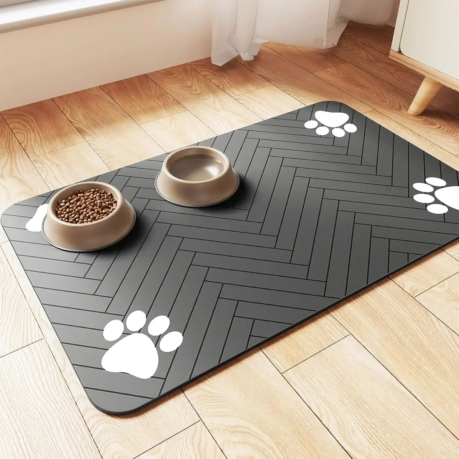 Waterproof, Quick-Dry Pet Bowl Mat